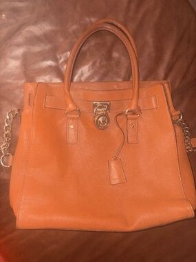 Ochre brown Leather MK Hamilton Bag (Large)